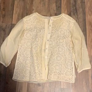 Semi sheer button up blouse/cardigan